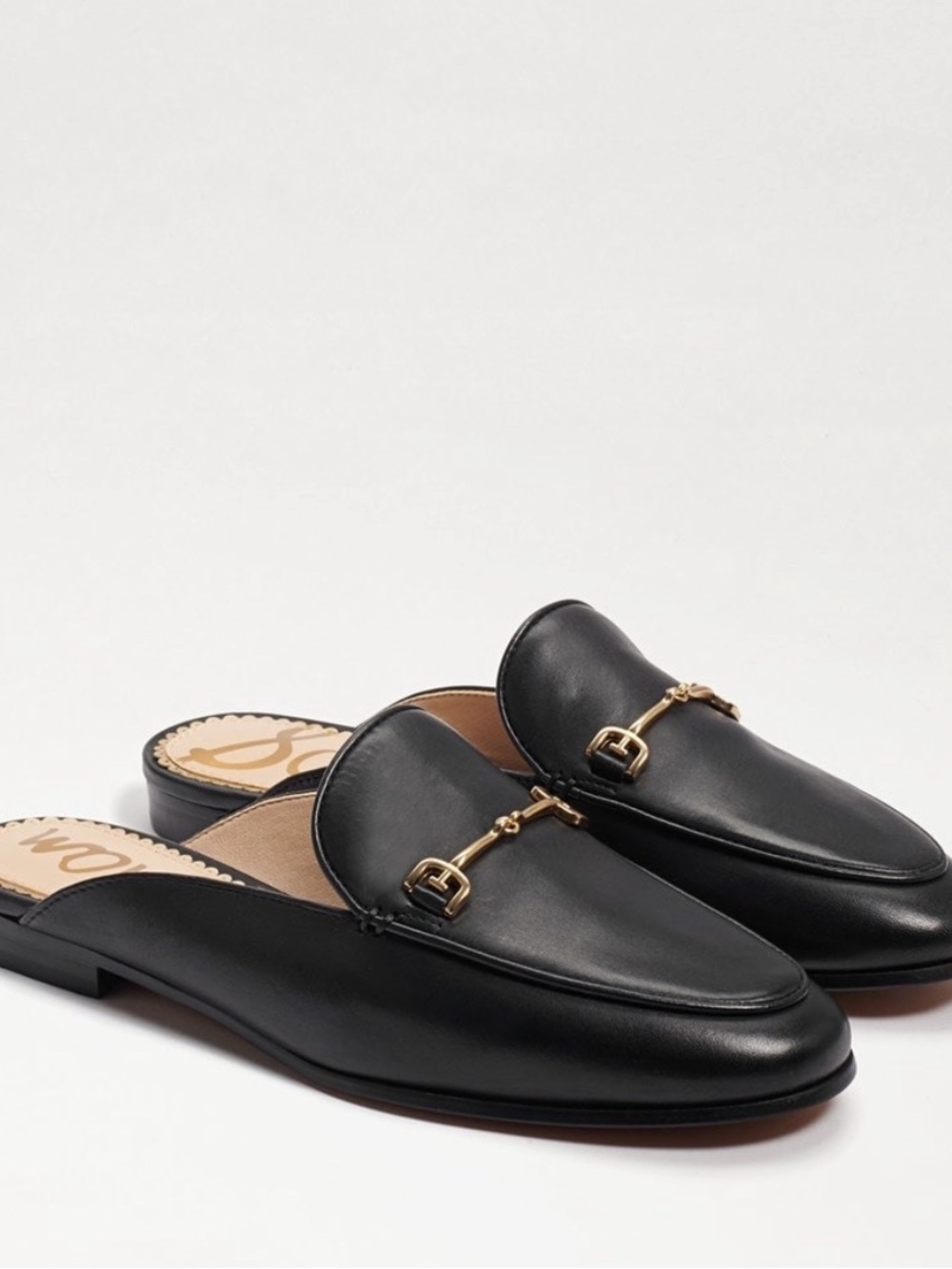 Sam Edelman Linnie Mules Black Leather Size 7.5